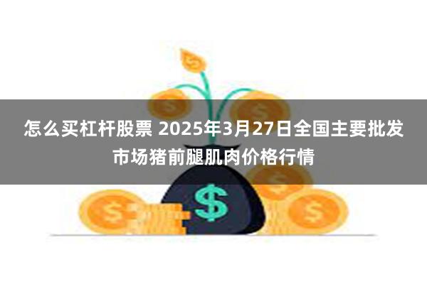 怎么买杠杆股票 2025年3月27日全国主要批发市场猪前腿肌肉价格行情