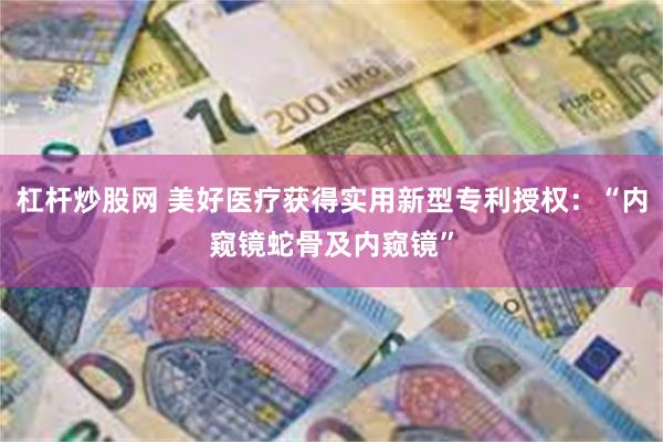 杠杆炒股网 美好医疗获得实用新型专利授权：“内窥镜蛇骨及内窥镜”